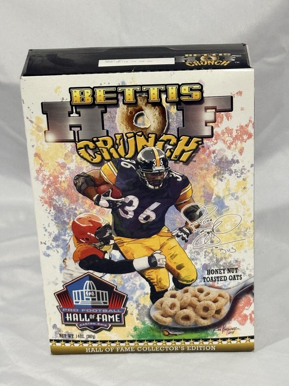 Sealed Jerome Bettis HOF Crunch Hall of Fame Collector’s Edition Cereal Box